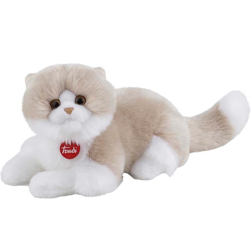 意大利trudi米白波斯猫公仔猫咪毛绒玩具小猫玩偶生日毛绒布艺类玩具