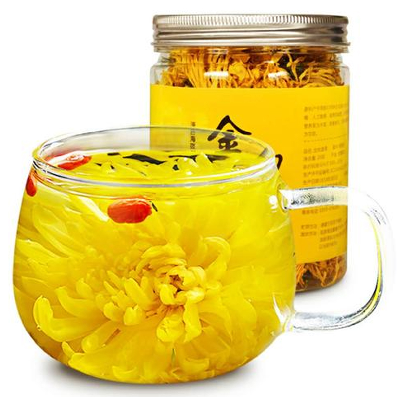 贵州原生态金丝黄菊大型花朵瓶装礼品盒