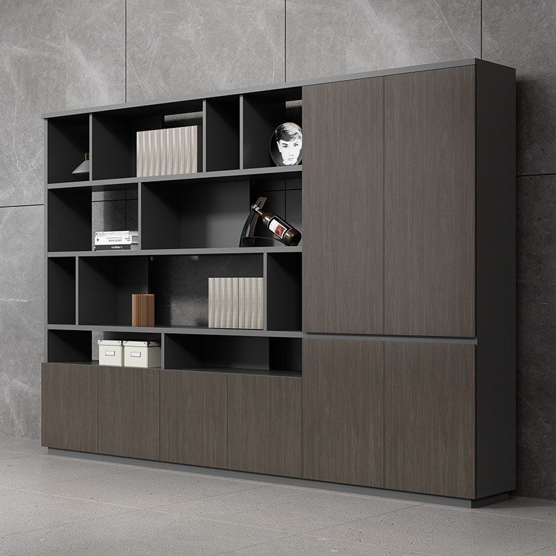 老板办公室书柜简约现代文件柜档案资料木质高柜办公文件柜