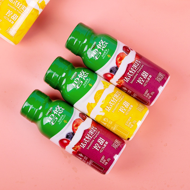蒙牛代餐发酵风味益生芒果脱脂达能酸奶