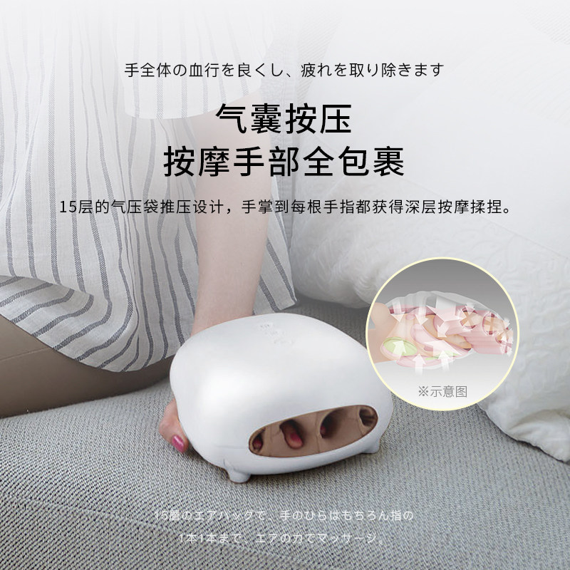 邢晓瑶推荐 日本atex手部按摩器美手宝手指手掌热敷气囊lourdes