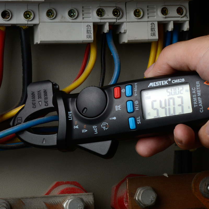 袖珍钳形表数字万用表高精度钳流表防烧200a电流表小型交直流钳表