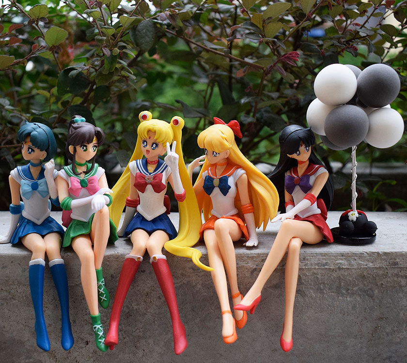 美少女战士手办木野真琴火野丽水野亚美坐姿模型人偶公仔车载摆件