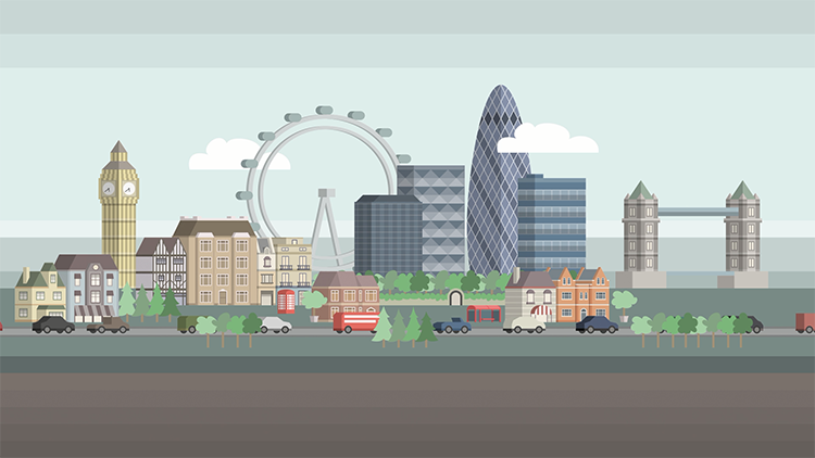 动画flash二维动画城城市建筑摩天大楼房子搭建生长flash