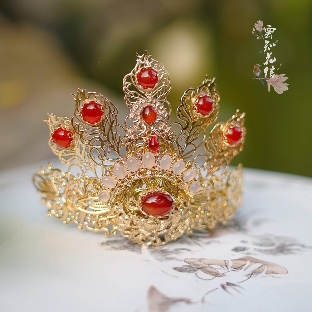 古典古风汉服头饰复古华丽发冠原创明王大明发饰