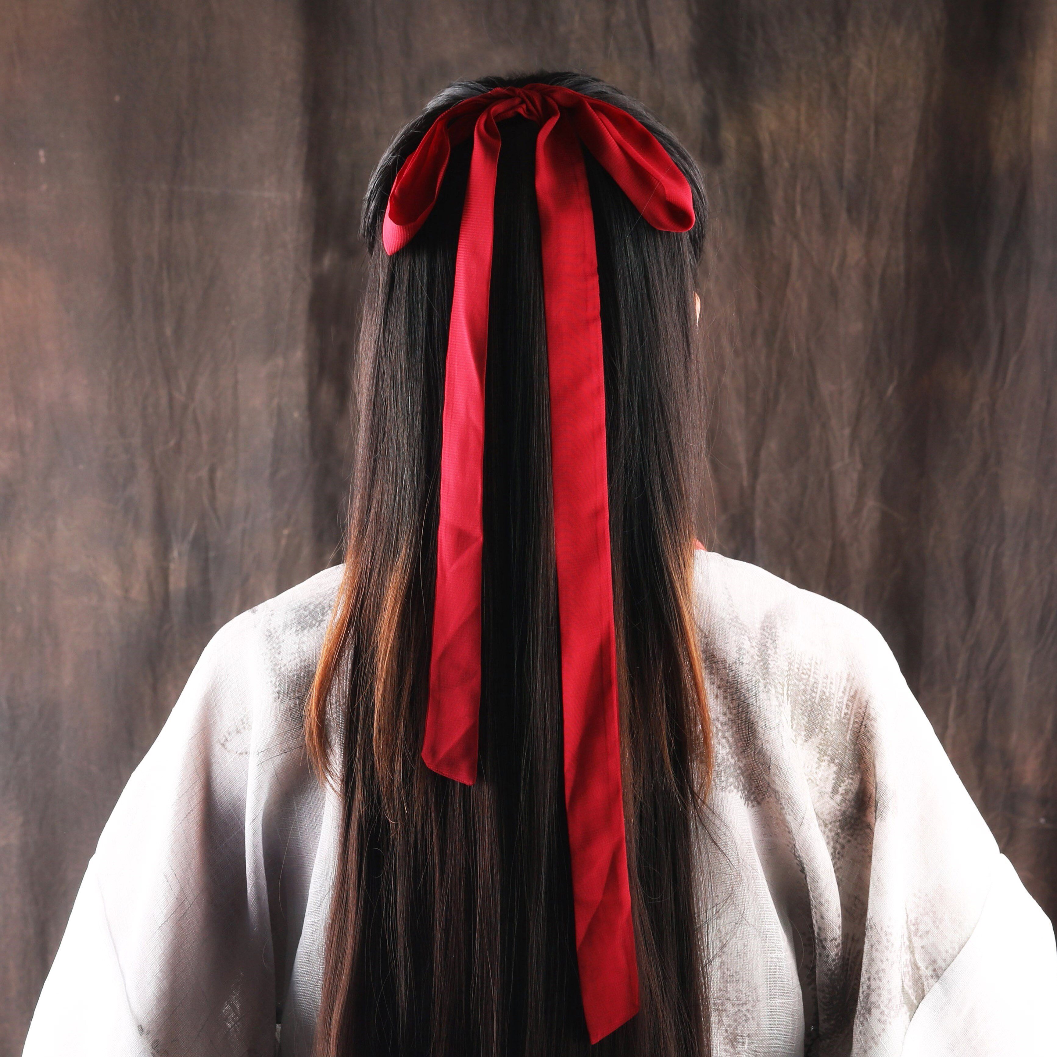 跳舞流行复古红头绳发饰发带宫绦发缎带丝带头发发饰