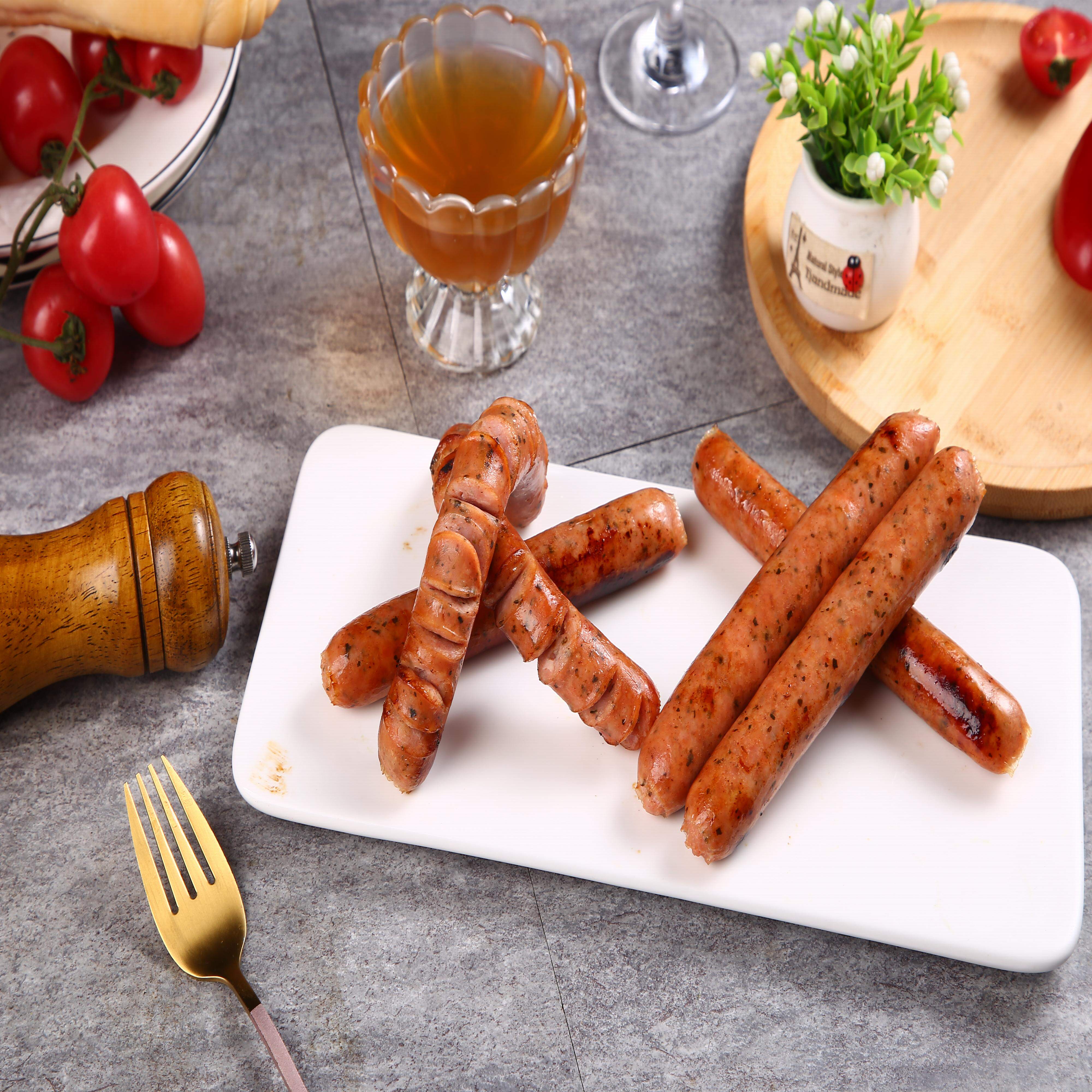 百倍德烘焙罗勒叶脆皮热狗肠烤香肠1kg18根商用家用香肠烤肠包邮