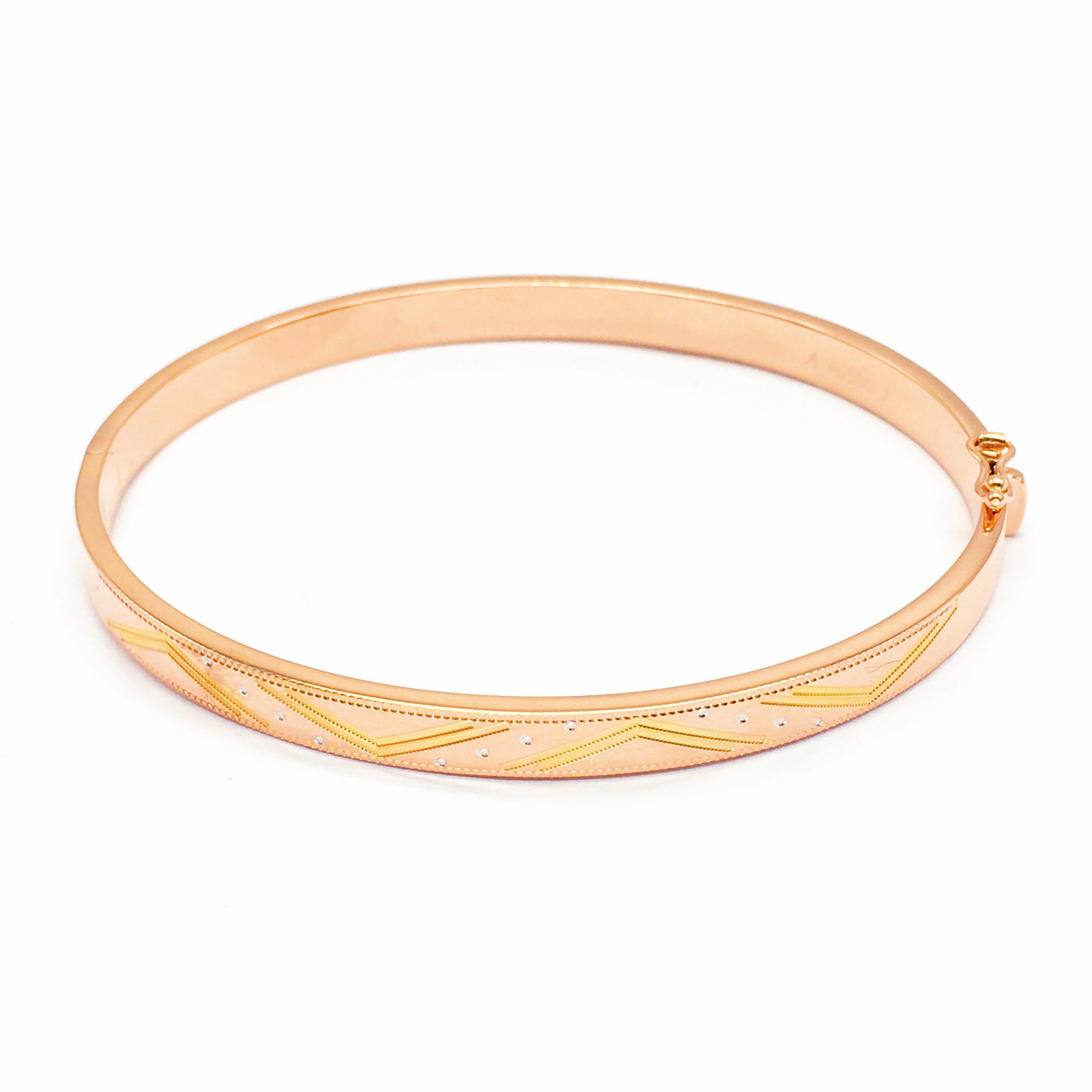 满洲里俄罗斯紫金手镯14k玫瑰彩金金时尚豪华三色手饰