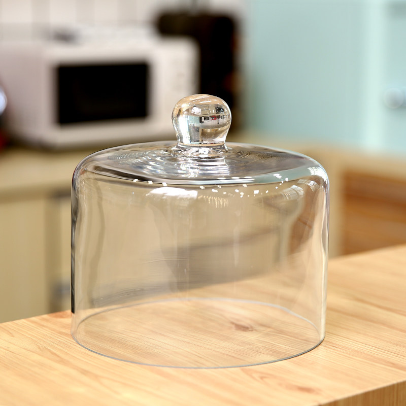 包邮欧式透明食品玻璃罩糕点水果面包果盆