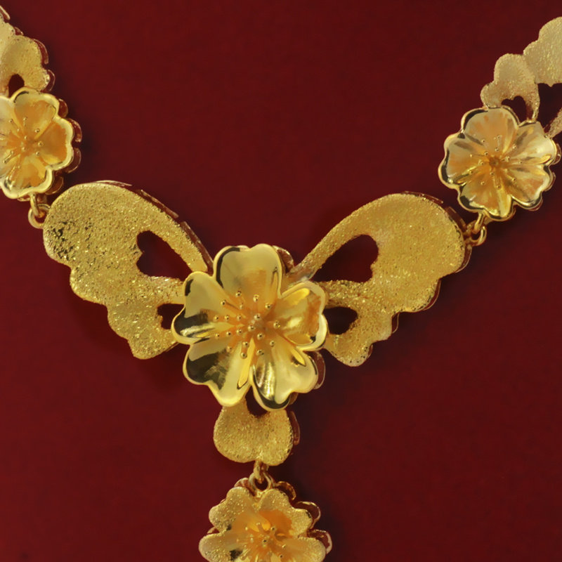 项链新款新娘结婚首饰镀镀黄金女款婚嫁婚礼项链