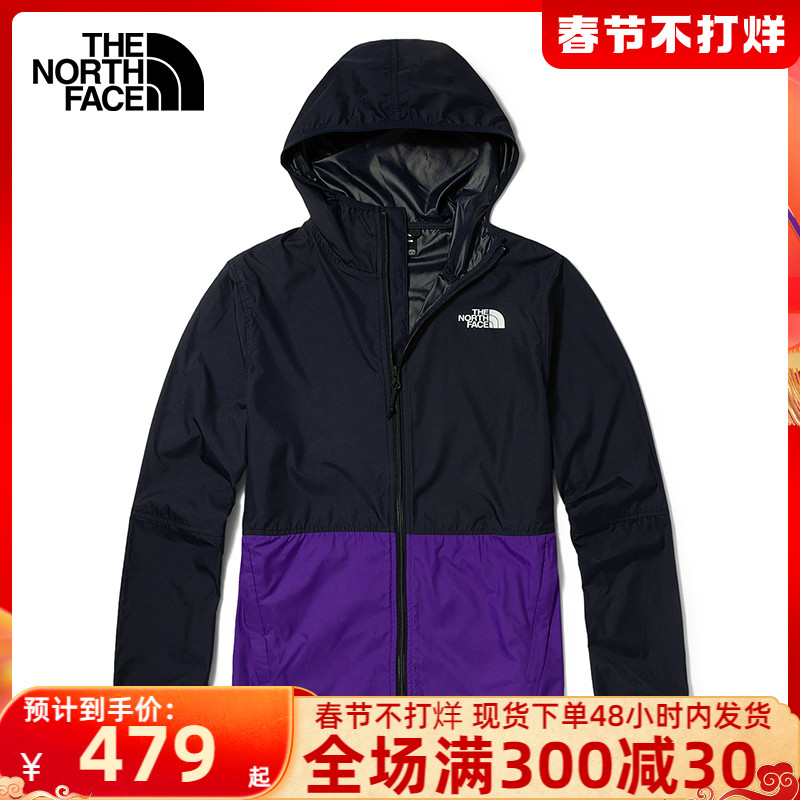 北面官网运动服男装2022春季新款户外登山服透气夹克薄款外套4NEF