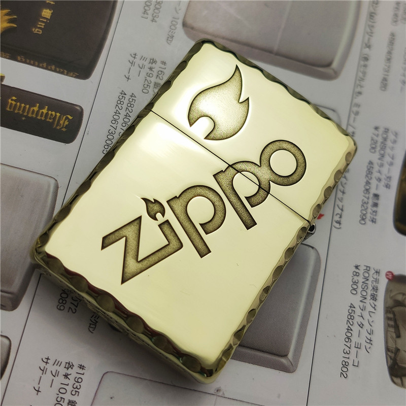 打火机正版zippo防风煤油盔甲机凿边logo火焰zippozippo