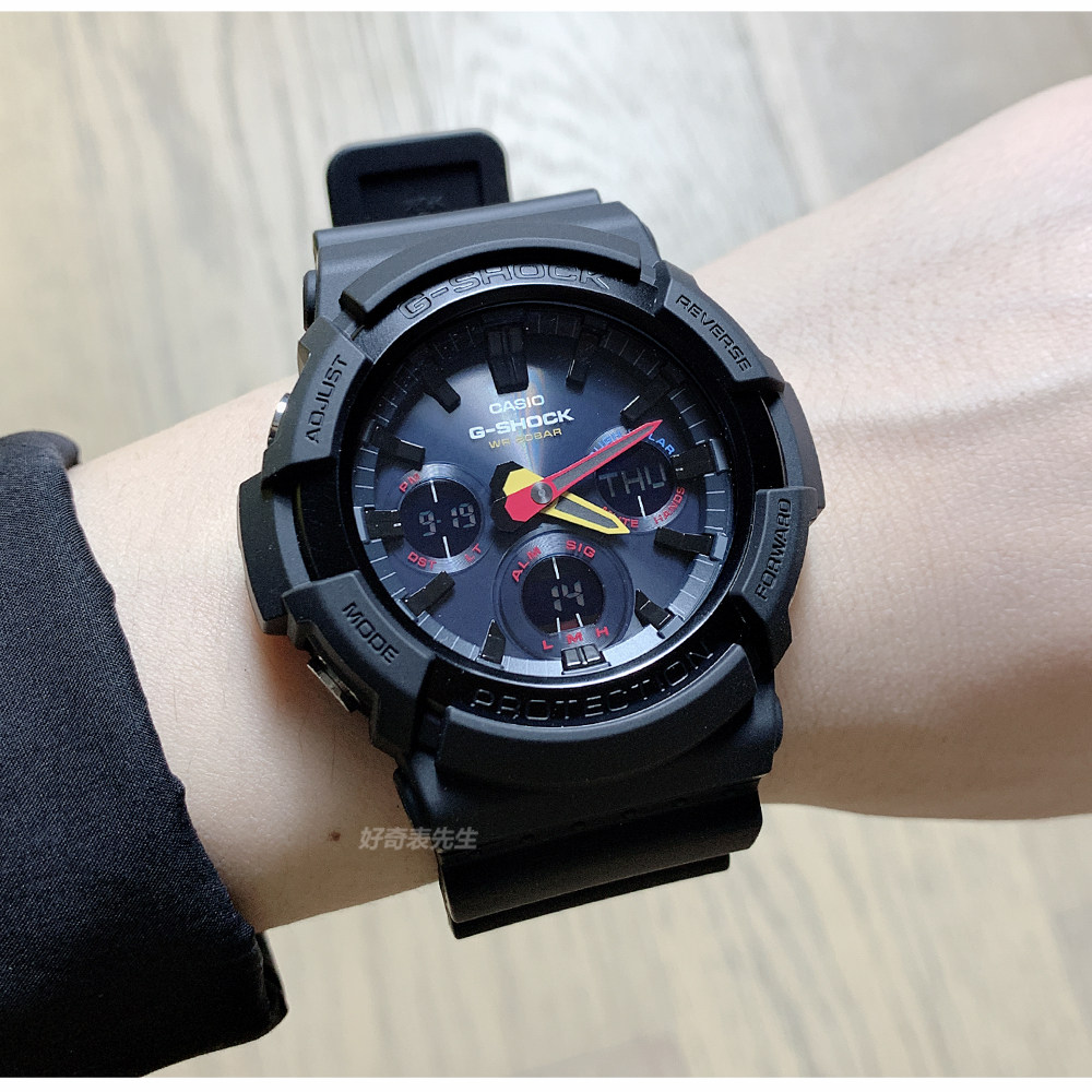 casio卡西欧g-shock太阳能电波手表男 gas-100bmc/rb bl-1a gaw
