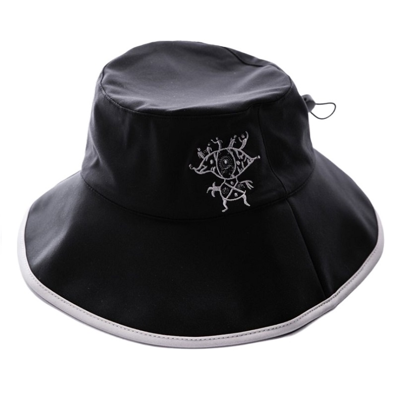 hoii后益时尚可调节式圆筒帽渔夫新款mrhoseaho系列女遮阳防晒