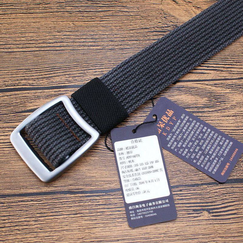 男士户外休闲裤带战术帆布腰带纯棉布带平滑扣日字扣加长高档皮带