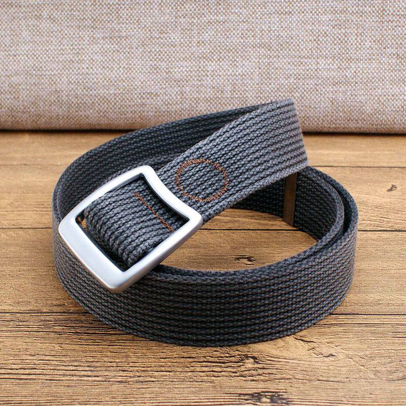 男士户外休闲裤带战术帆布腰带纯棉布带平滑扣日字扣加长高档皮带