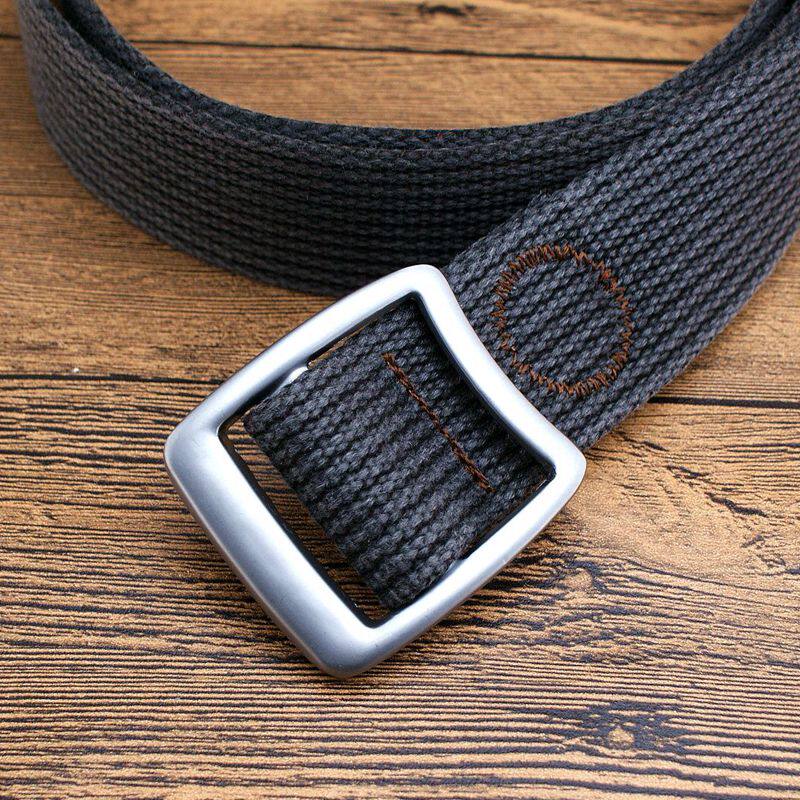 男士户外休闲裤带战术帆布腰带纯棉布带平滑扣日字扣加长高档皮带