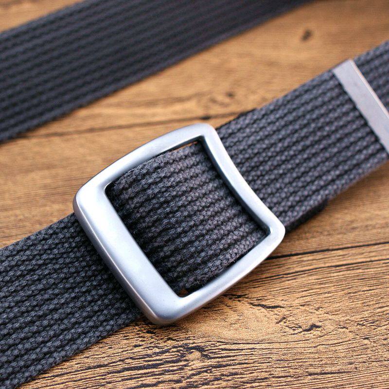 男士户外休闲裤带战术帆布腰带纯棉布带平滑扣日字扣加长高档皮带