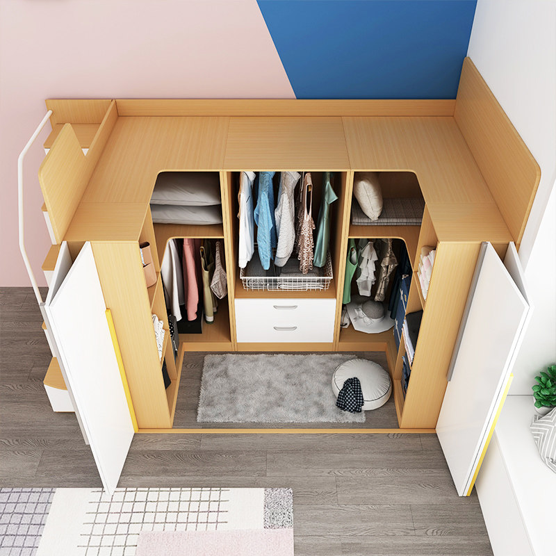 考拉拉森林上床下柜小户型省空间一体组合衣柜衣柜床