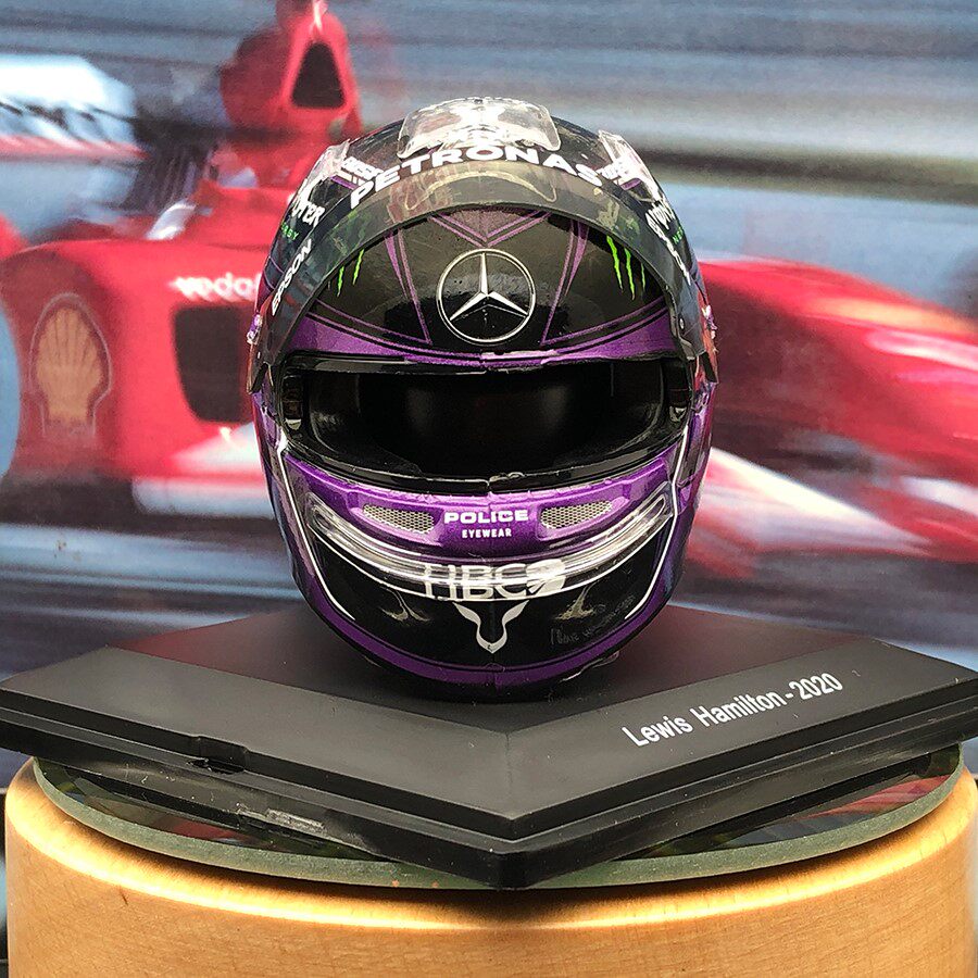 f1赛车粉猪头盔模型kimi莱科科宁2020汉密尔顿火车