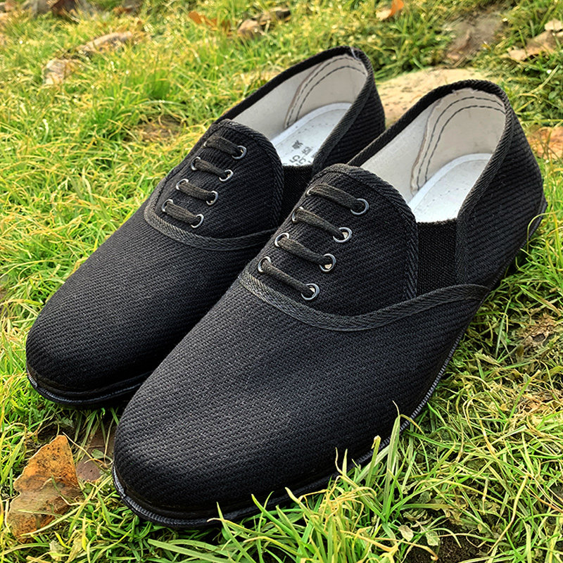 87式 正品 布鞋 劳保老年一脚蹬78式 黑男女军训解放鞋 透气老北京