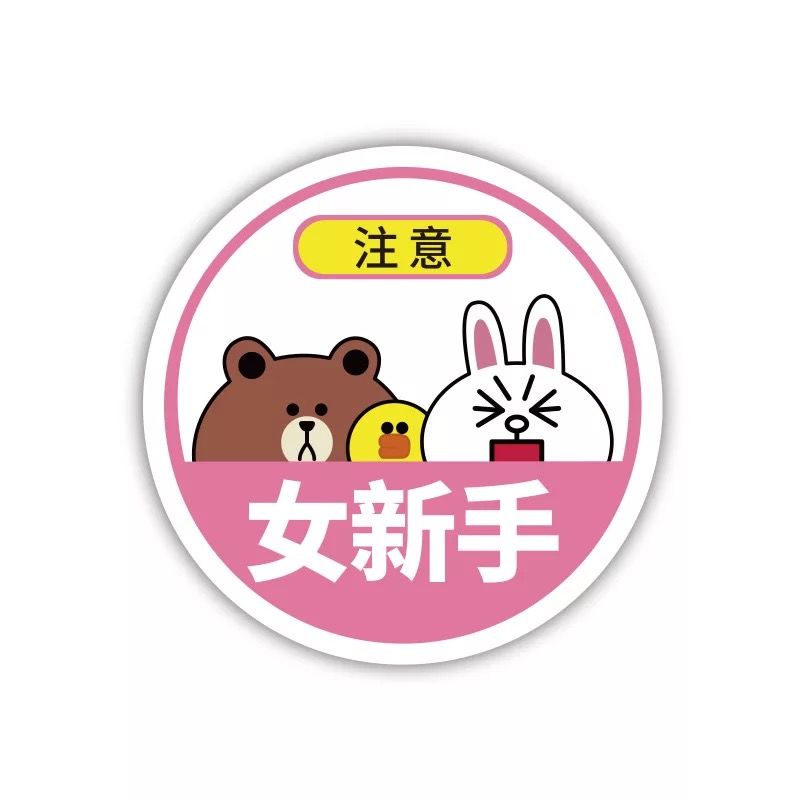 新手上路汽车实习标志实习车贴女司机磁性实习贴反光