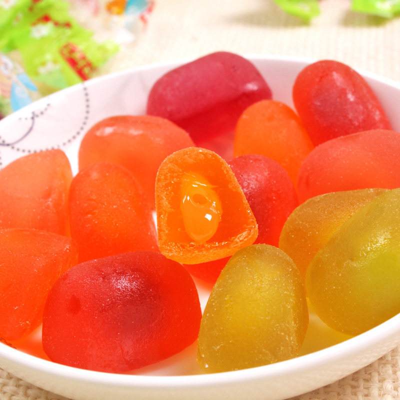 俄罗斯原进口糖果乌克兰小蜜蜂夹心水果软糖多味混合500g结婚喜糖