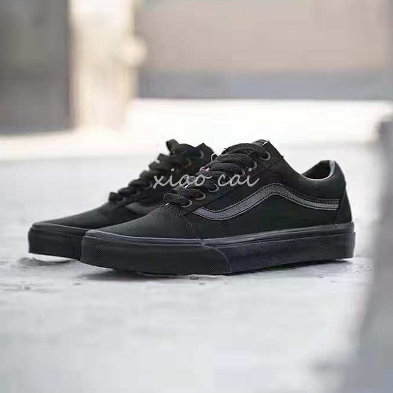 现货vansoldskool黑武士低帮经典情侣帆布布鞋帆布鞋