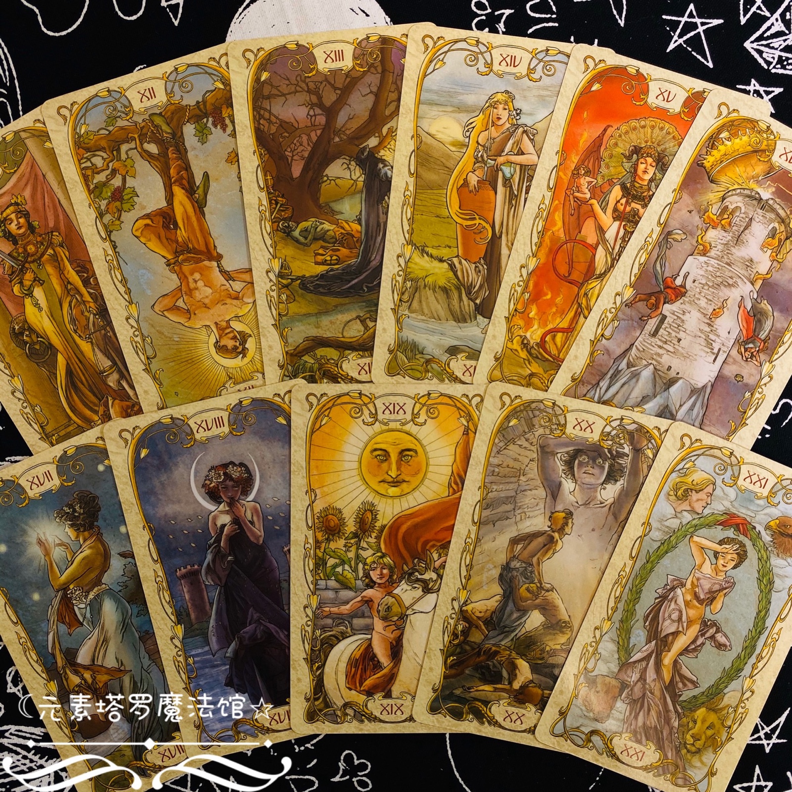 进口muchatarot穆夏塔罗桌游卡牌