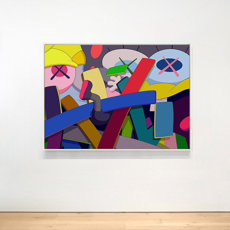 kaws陷阱现代潮流动漫个性装饰画创意艺术油画现代装饰画