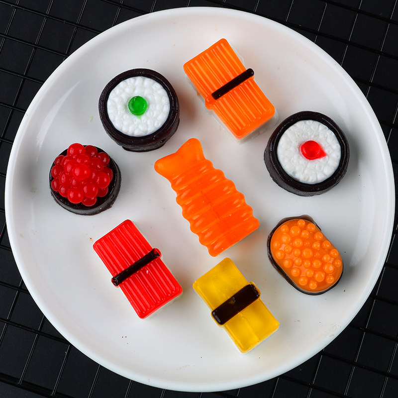 高颜值日式寿司造型棒棒棒棒糖糖水果味橡皮软糖糖果