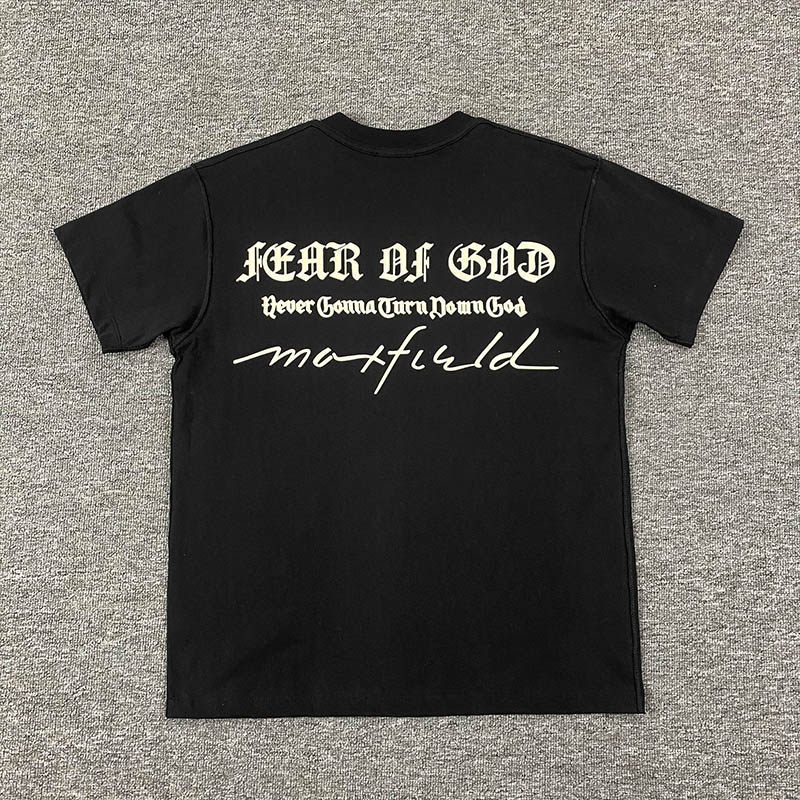 fogfearofgod主线第七七季哥特字体短袖t恤