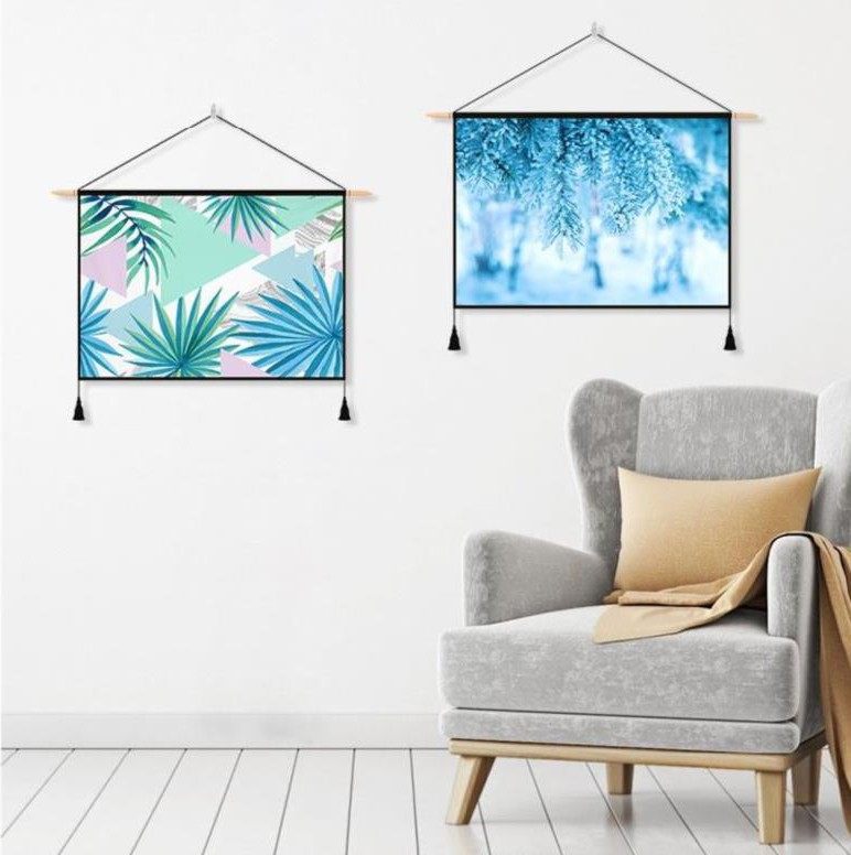 墙面壁饰家居宿舍民族风挂布画布民俗布料布画布挂毯