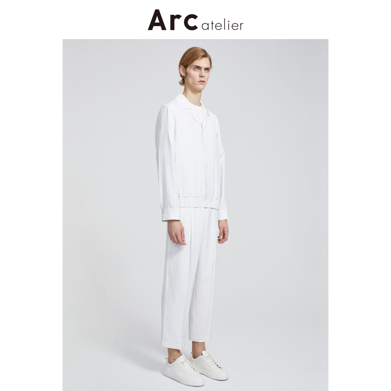 magmode名堂arcatelier设计师品牌黄明昊同潮流条纹夹克夹克