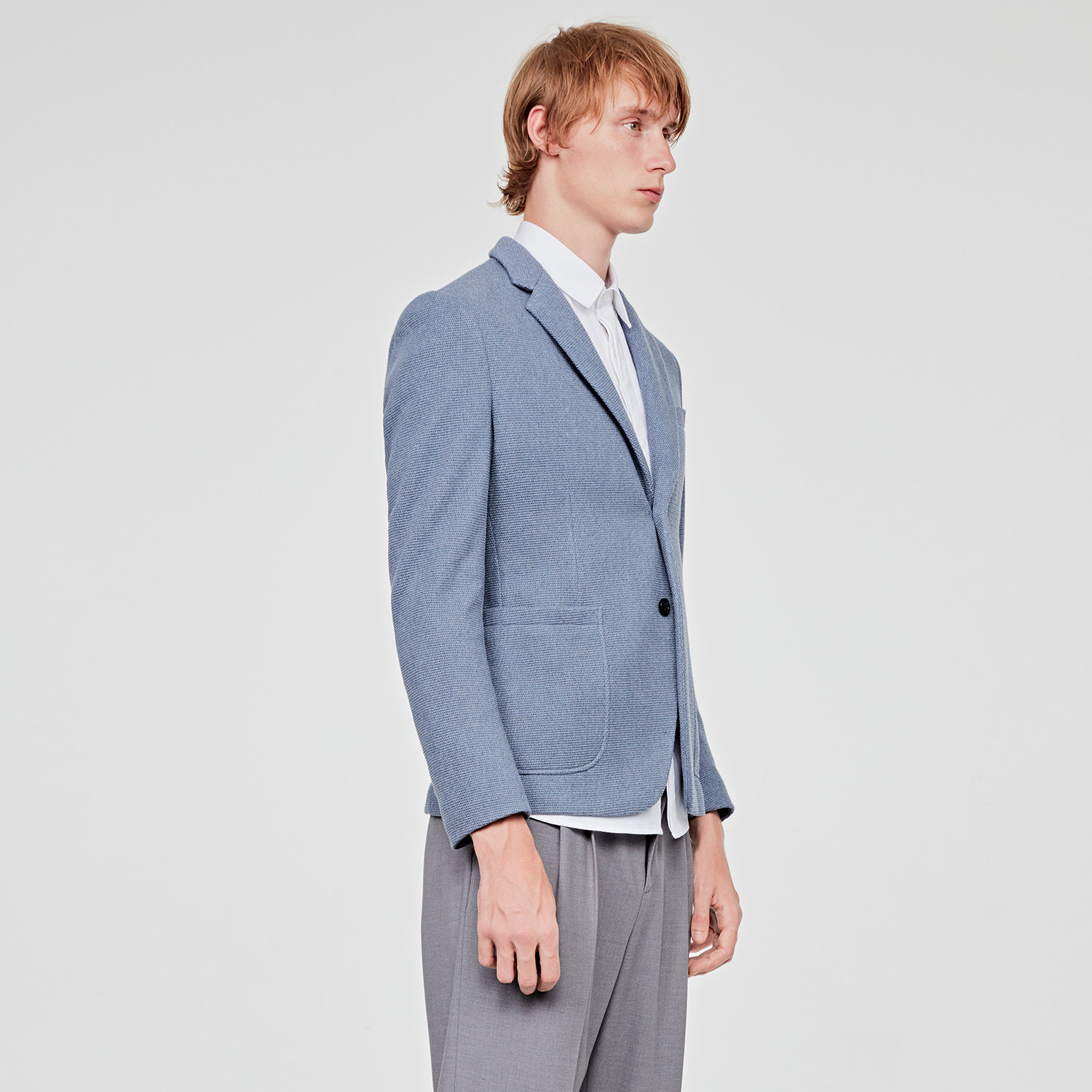 seanmagmode名堂by春季纯棉蓝色随性休闲西服西服