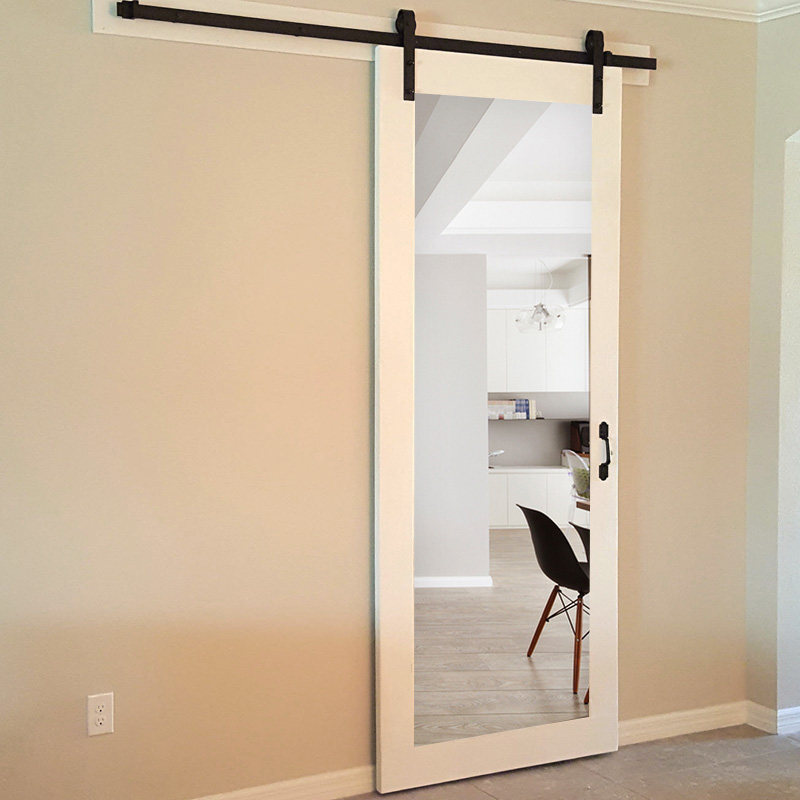 画间镜子谷仓门 北欧风格玻璃厨房卫生间厕所木门谷仓门吊轨移门