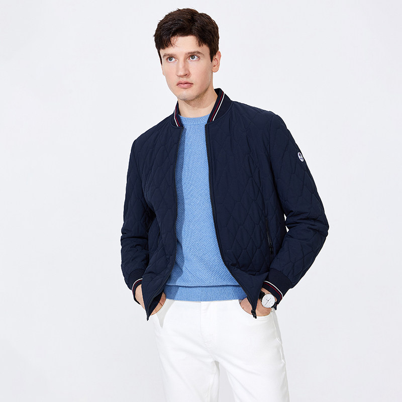 navigare意大利小帆船冬季夹克外套男士休闲藏青青色夹克