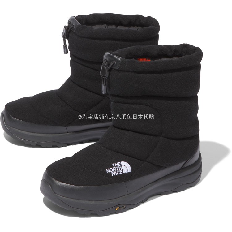 日本代购 TNF 北面 Nuptse Bootie Wool V  中筒雪地靴 棉靴 男女