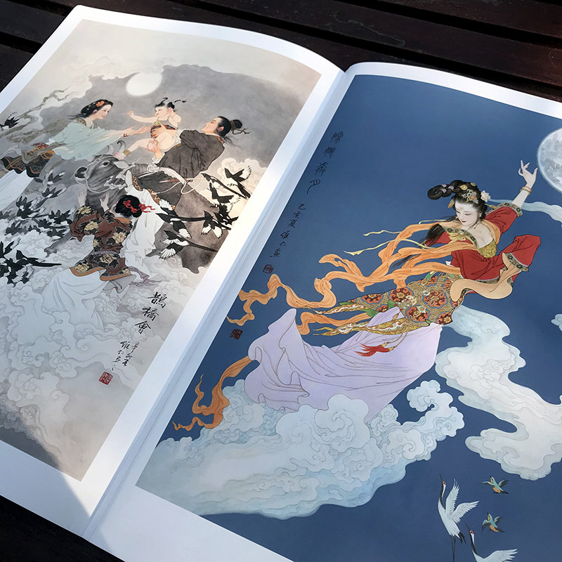 毫端佳丽项维仁工笔人物画新作集锦 项维仁工笔人物画线描仕女画集