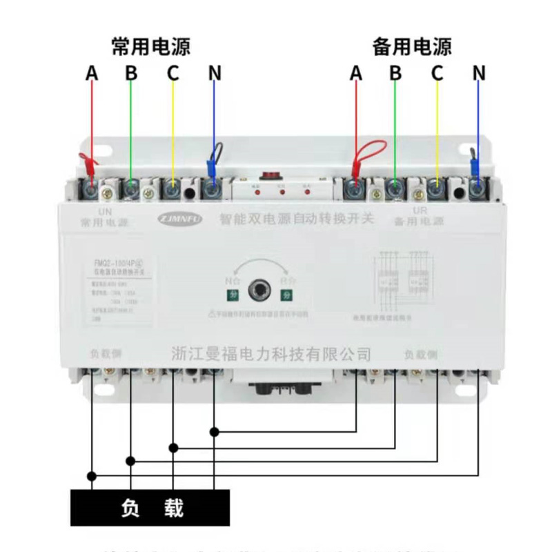 双电源自动切换开关fmq2-100a 225a 4p cb级 末端型智能转换器ats