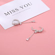 S925 sterling silver flash diamond water drop ear buckle female 2022 new tide personality design feel ins -indifferent flow soverell earrings S925 sterling silver flash diamond water drop ear buckle female 2022 new tide personality design feel ins -indifferent flow soverell earrings