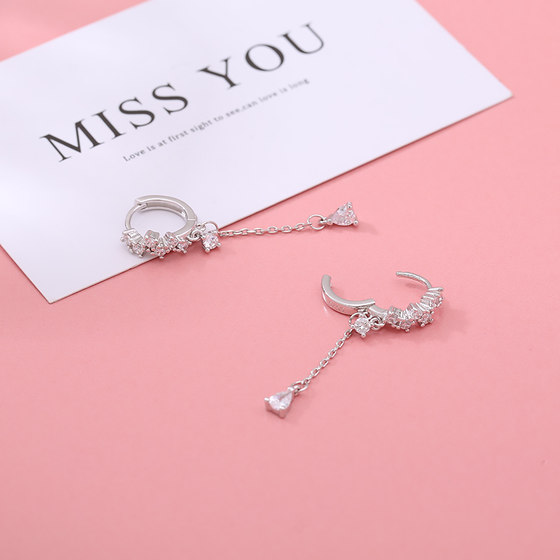 S925 sterling silver flash diamond water drop ear buckle female 2022 new tide personality design feel ins -indifferent flow soverell earrings S925 sterling silver flash diamond water drop ear buckle female 2022 new tide personality design feel ins -indifferent flow soverell earrings
