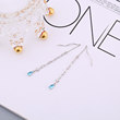 The new 925 sterling silver blue water drop ear -loving female super immortal tempera The new 925 sterling silver blue water drop ear -loving female super immortal tempera