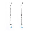 The new 925 sterling silver blue water drop ear -loving female super immortal tempera The new 925 sterling silver blue water drop ear -loving female super immortal tempera