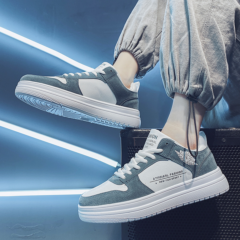 aj男鞋秋冬季加绒保暖棉鞋青少年运动休闲小白平板鞋学生百搭潮鞋