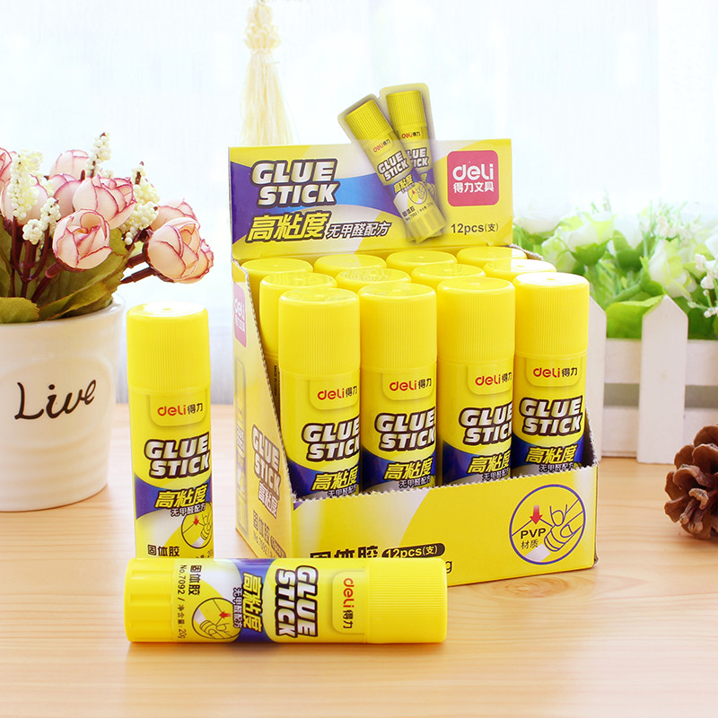 胶棒固体得力709220g胶水学生用品手工胶棒