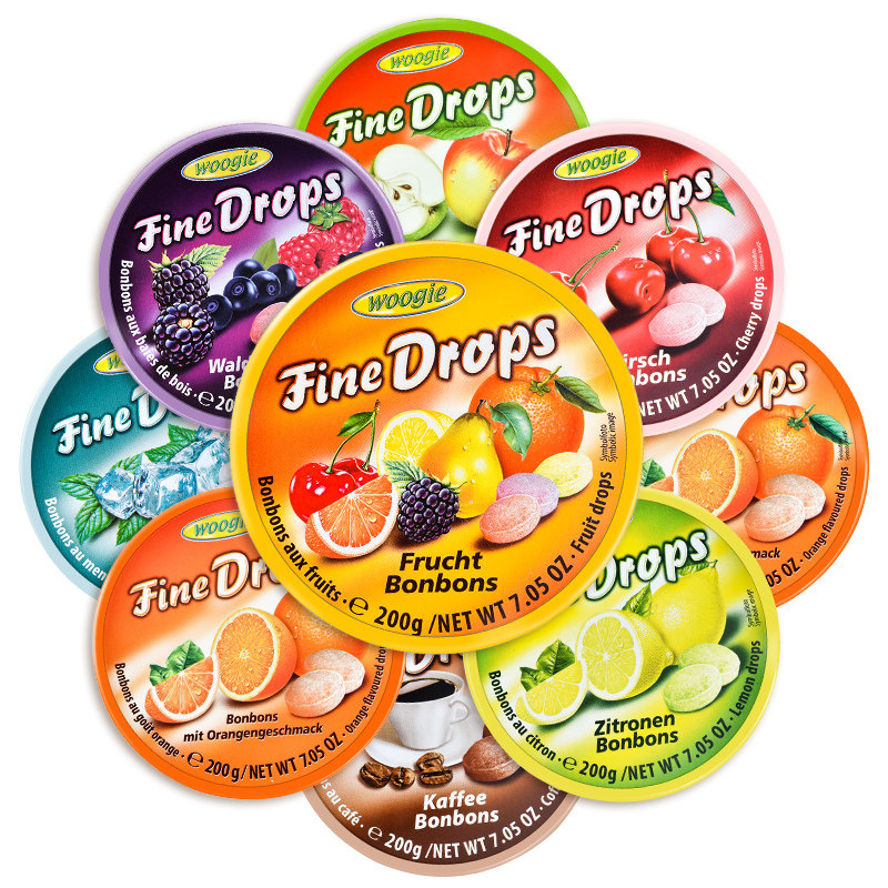 德国进口woogie糖5盒装混合水果糖进口糖果零食硬糖喜糖创意礼盒