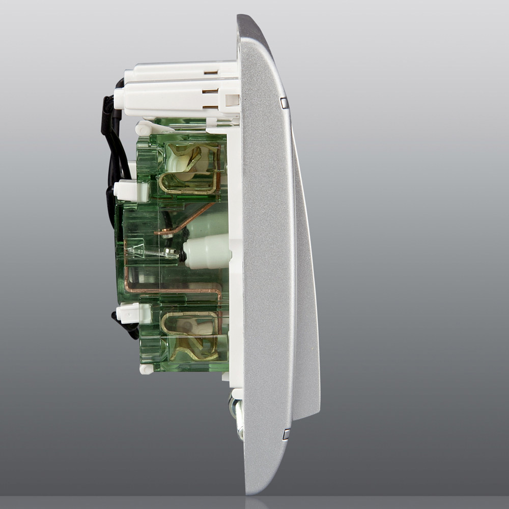 松下带灯开关面板佳典典饰晶钻银色两位二开单控开关