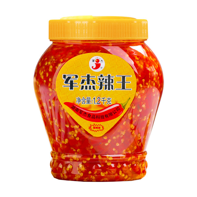 军杰辣王鱼头剁椒农家辣椒酱猛辣型下饭饭菜拌面辣椒酱