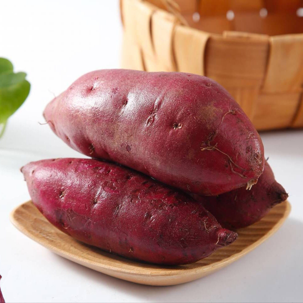 2018农家新鲜现挖沙地紫薯番薯红薯紫山芋紫心5斤小香薯新鲜蔬菜